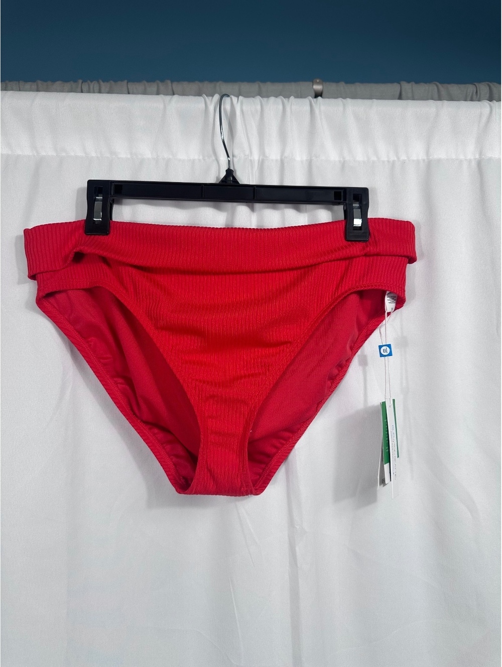 Bleu Rod Beattie Red Ribbed Bikini Bottom Size 14